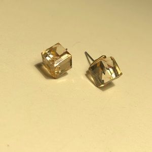 Diamond cube earrings